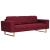 Canapea cu 3 locuri, bordo, material textil GartenMobel Dekor