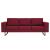 Canapea cu 3 locuri, bordo, material textil GartenMobel Dekor
