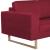 Canapea cu 3 locuri, bordo, material textil GartenMobel Dekor
