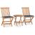 Set mobilier exterior pliabil cu perne, 3 piese, lemn masiv tec GartenMobel Dekor