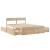 Cadru de pat cu sertare, 120x190 cm, lemn masiv pin GartenMobel Dekor