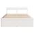 Cadru de pat cu sertare, alb, 120x190 cm, lemn masiv pin GartenMobel Dekor