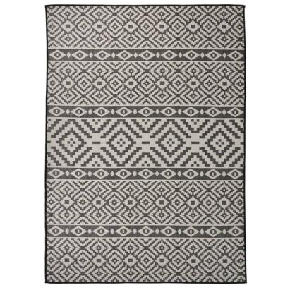 Covor de exterior, dungi negre, 200x280 cm, țesătură plată GartenMobel Dekor