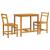 Set mobilier de balcon, 3 piese, lemn masiv de acacia GartenMobel Dekor