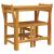 Set mobilier de balcon, 3 piese, lemn masiv de acacia GartenMobel Dekor