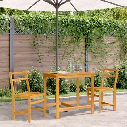 Set mobilier de balcon, 3 piese, lemn masiv de acacia GartenMobel Dekor