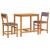 Set mobilier de balcon cu perne, 3 piese, lemn masiv acacia GartenMobel Dekor