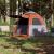 Cort camping cabană 4 persoane gri/portocaliu setare rapidă GartenMobel Dekor