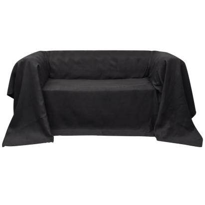 Husă din velur microfibră pentru canapea, 140 x 210 cm, antracit GartenMobel Dekor