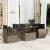 Set mobilier grădină cu perne, 6 piese, gri, poliratan GartenMobel Dekor