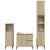 Set mobilier de baie, 3 piese, stejar sonoma, lemn prelucrat GartenMobel Dekor