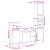 Set mobilier de baie, 3 piese, stejar sonoma, lemn prelucrat GartenMobel Dekor