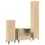 Set mobilier de baie, 3 piese, stejar sonoma, lemn prelucrat GartenMobel Dekor