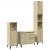 Set mobilier de baie, 3 piese, stejar sonoma, lemn prelucrat GartenMobel Dekor