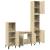 Set mobilier de baie, 3 piese, stejar sonoma, lemn prelucrat GartenMobel Dekor