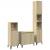 Set mobilier de baie, 3 piese, stejar sonoma, lemn prelucrat GartenMobel Dekor