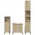 Set mobilier de baie, 3 piese, stejar sonoma, lemn prelucrat GartenMobel Dekor