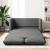 Canapea extensibilă 2 în 1, gri închis, 112x174x55 cm, textil GartenMobel Dekor