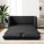 Canapea extensibilă 2 în 1, negru, 112x174x55 cm, textil GartenMobel Dekor