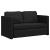 Canapea extensibilă 2 în 1, negru, 112x174x55 cm, textil GartenMobel Dekor