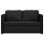 Canapea extensibilă 2 în 1, negru, 112x174x55 cm, textil GartenMobel Dekor