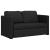 Canapea extensibilă 2 în 1, negru, 112x174x55cm piele ecologică GartenMobel Dekor