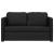Canapea extensibilă 2 în 1, negru, 112x174x55cm piele ecologică GartenMobel Dekor