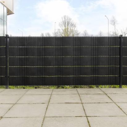 Paravane pentru balcon, 5 buc., negru, 255x19 cm, poliratan GartenMobel Dekor