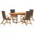 Set mobilier de grădină, 5 piese, lemn masiv acacia/textilenă GartenMobel Dekor