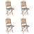 Set mobilier de exterior pliabil, cu perne, 5 piese, bambus GartenMobel Dekor