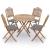 Set mobilier de exterior pliabil, cu perne, 5 piese, bambus GartenMobel Dekor