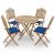 Set mobilier de exterior pliabil, cu perne, 5 piese, bambus GartenMobel Dekor