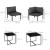 Set mobilier gradina/terasa, gri, 1 masa din 2 piese, 1 canapea din 5 piese, Lyndsey GartenVIP DiyLine