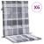 Perne cu spătar, gri carouri, 6 buc., 100x50x3cm, textil Oxford GartenMobel Dekor