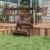 Jardiniera decorativa cu suport pentru plante cataratoare, lemn, 2 nivele, tip butoi, 49x42x80 cm GartenVIP DiyLine
