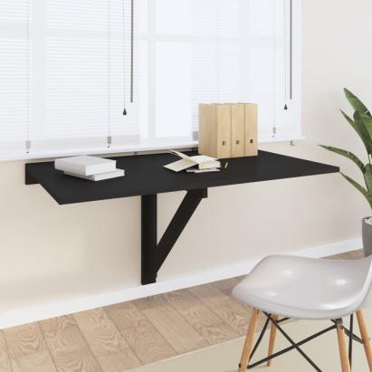 Masă de perete pliantă, negru, 100x60x56 cm, lemn compozit GartenMobel Dekor