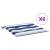 Perne de scaun, 6 buc., dungi albastru&alb, 40x40x3 cm, textil GartenMobel Dekor
