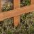 Gard de gradina decorativ, din lemn, maro, set 12 buc, 60x34 cm GartenVIP DiyLine