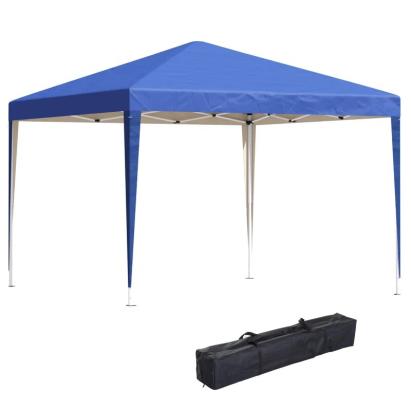 Pavilion pentru gradina/terasa, cadru metalic, material Oxford, pliabil, cu geanta si accesorii montare, albastru, 2.95x2.95x2.55 m GartenVIP DiyLine