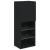 Comodă TV cu lumini LED, negru, 40,5x30x102 cm GartenMobel Dekor