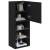 Comodă TV cu lumini LED, negru, 40,5x30x102 cm GartenMobel Dekor