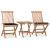 Set mobilier exterior pliabil cu perne, 3 piese, lemn masiv tec GartenMobel Dekor