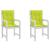 Perne cu spătar mic, 2 buc. verde 100x50x3 cm textil oxford GartenMobel Dekor