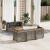 Set mobilier grădină cu perne, 6 piese, gri, poliratan GartenMobel Dekor