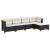 Set mobilier de grădină cu perne, 5 piese, negru, poliratan GartenMobel Dekor