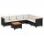 Set canapele de grădină cu perne, 7 piese, negru, poliratan GartenMobel Dekor