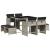 Set mobilier grădină cu perne, 9 piese, gri deschis, poliratan GartenMobel Dekor