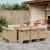 Set mobilier de grădină cu perne, 11 piese, bej, poliratan GartenMobel Dekor