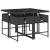Set mobilier de grădină cu perne, 5 piese, negru, poliratan GartenMobel Dekor
