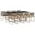 Set de masă pentru grădină, 9 piese, cu perne, bej, poliratan GartenMobel Dekor